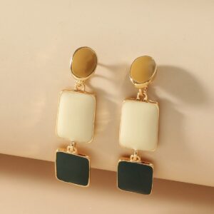 Trio Chic Geometric Drop Earrings
