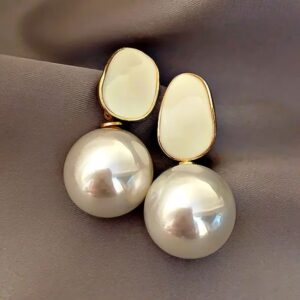 Ivory Glow Pearl Drop Earrings